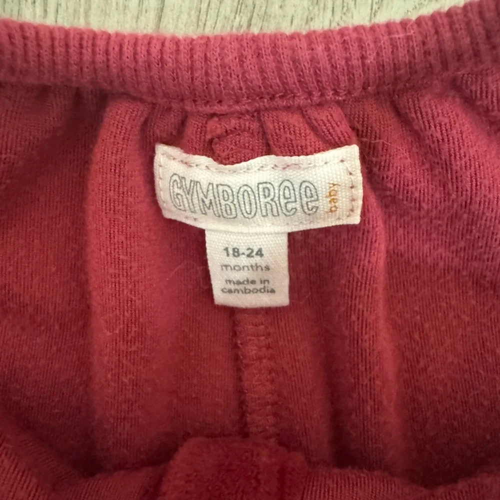 Gymboree Red Velvet Jumpsuit with Elastic Cuffs